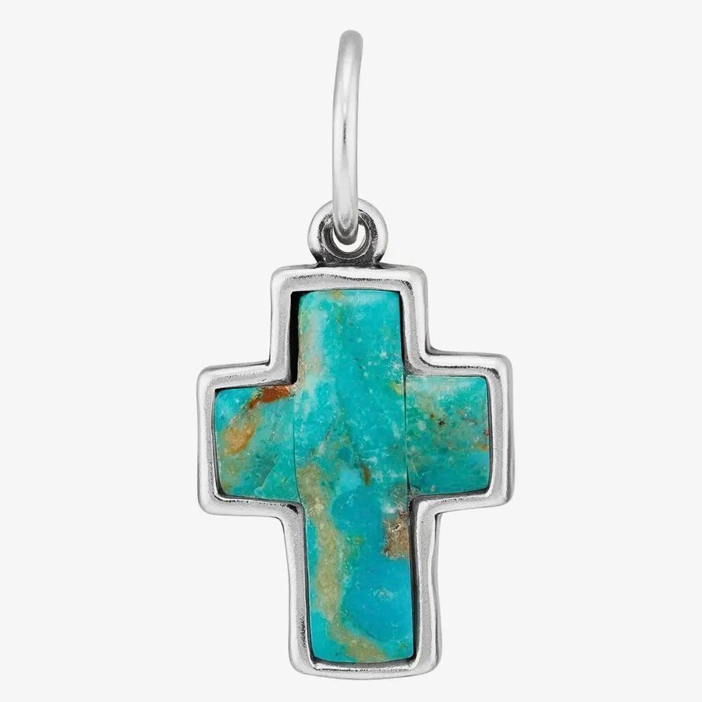 Silpada Turquoise Cross Necklace Pendant Sterling Silver Southwestern Artisan